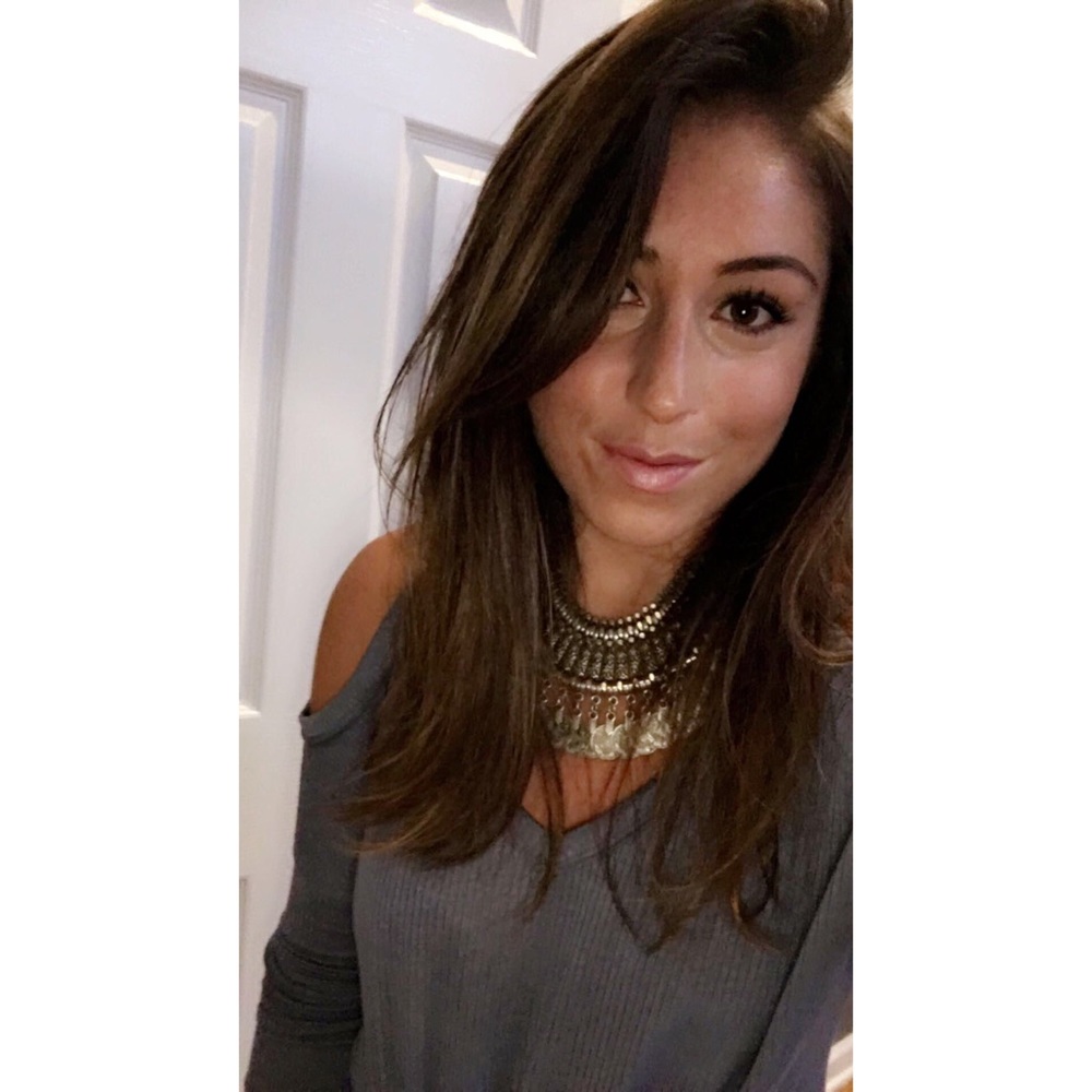 Women's Off-Shoulder Gray Top